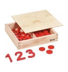 JEU CHIFFRES DECOUPES + JETONS