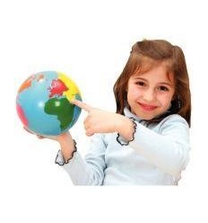 GLOBE CONTINENTS EN COULEUR