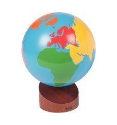 GLOBE CONTINENTS EN COULEUR 2