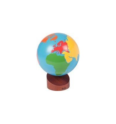 GLOBE CONTINENTS EN COULEUR