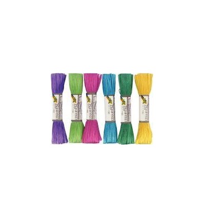 LOT 6 PELOTE RAPHIA SYNTHE FUN