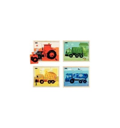 LOT 4 PUZZ ENGINS EN COULEUR