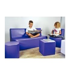 POUF CARRE PVC VIOLET 2