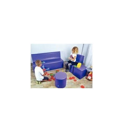 POUF CARRE PVC VIOLET