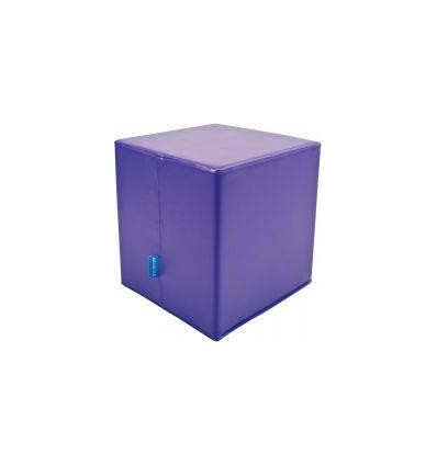 POUF CARRE PVC VIOLET