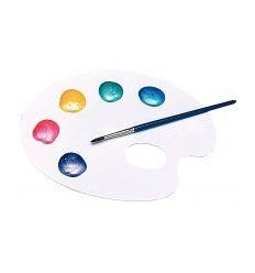 PALETTE PLAST OVALE 1 TROU 2
