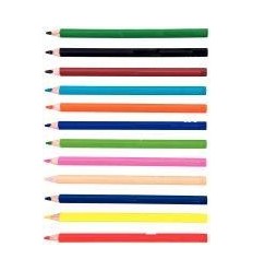 Boîte de 96 crayons de couleur Ferby triangulaires 12 cm corps verni