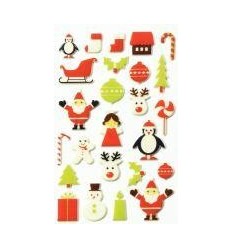 POCH 250 STICKERS DECO 3D NOEL
