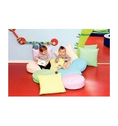 POUF CARRE PVC 40X40X25 BLEU