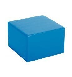 POUF CARRE PVC 40X40X25 BLEU 2