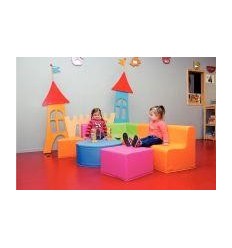 POUF CARRE PVC 40X40X25 FUCHS 2