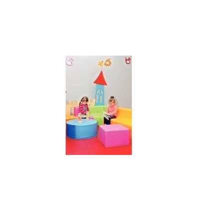 POUF CARRE PVC 40X40X25 FUCHS