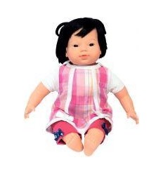 POUPE 40CM ASIE COR TISSU+CHEV 2