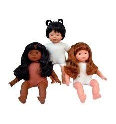 POUPE 40CM AFRI COR TISSU+CHEV