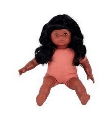 POUPE 40CM AFRI COR TISSU+CHEV 2