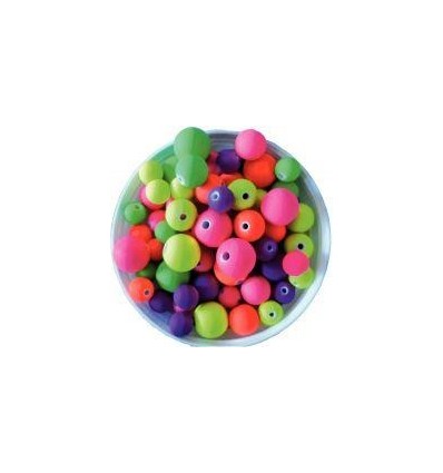 POT 100G PERLE RDE PLAST FLUO