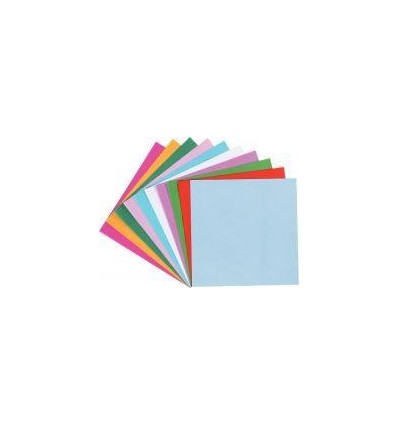 Paquet de 500 feuilles de papier de soie 16 x 16 cm couleurs assorties