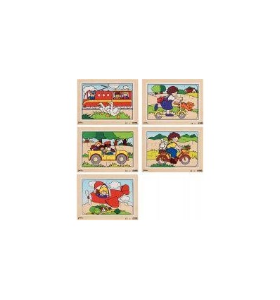 LOT 5 PUZZLE BOIS 12P LOCOMOT