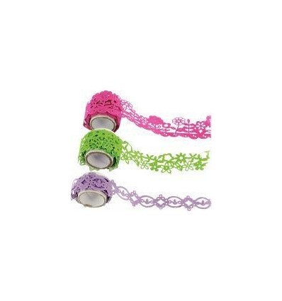 LOT 3RL RUBAN VELOURS ADH FLEU