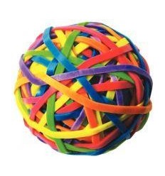 BOULE ELASTIQUES 70G FLUO ASS