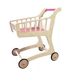 CHARIOT DE SUPERMARCHE BOIS 2