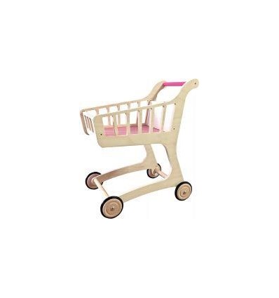 CHARIOT DE SUPERMARCHE BOIS
