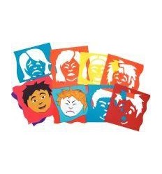 SAC 6 POCHOIRS EMOTION VISAGE