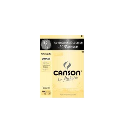 POCH 8F MI-TEINTE A3 160G NOIR