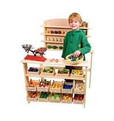 EPICERIE EN BOIS 78x60x104CM