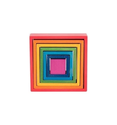 BTE 7 CARRES ARC-EN-CIEL BOIS