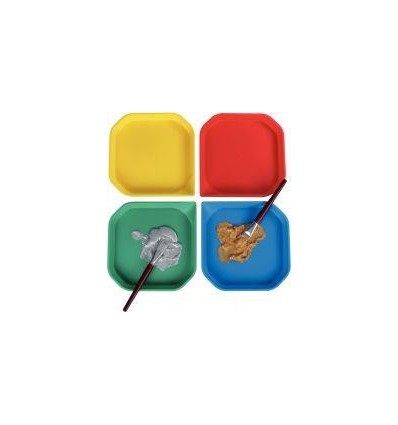 LOT 4 PLATEAUX 25x25x2.5CM ASS