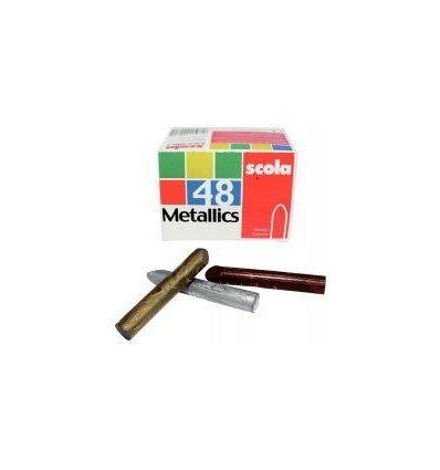 BTE 48 CRAYON CIRE METAL  ASS