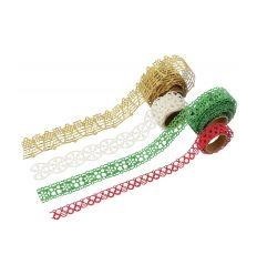 LOT 4RL RUBAN PAPIER ADH NOEL 2