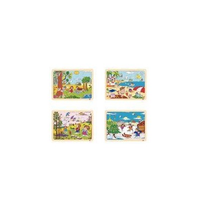 LOT 4 PUZZ BOIS 15P 4 SAISONS