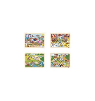 LOT 4 PUZZ BOIS 24P LOISIRS