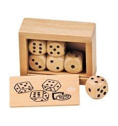 MINI COFFRET 6 DES EN BOIS