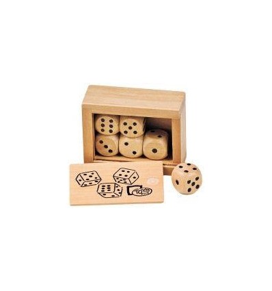 MINI COFFRET 6 DES EN BOIS