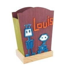 LOT 5 POTS A CRAYON BOIS H15CM