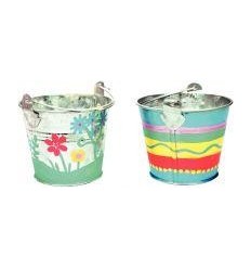 LOT 10 SEAUX EN ZINC DIA6,5CM
