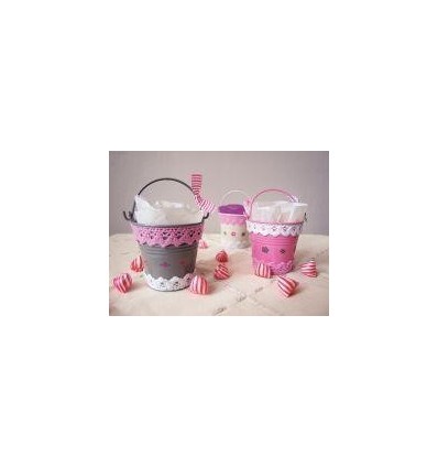 LOT 10 SEAUX EN ZINC DIA6,5CM