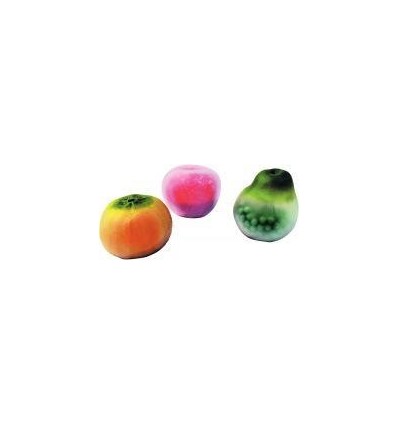 LOT 3 BALLES FRUIT D.8CM