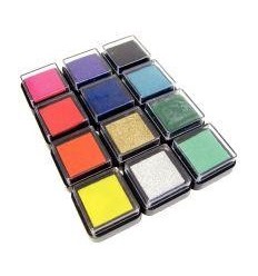 SET 12 ENCREURS 3.5X3.5CM ASS