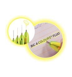 STYLO BILLE BIC 4 COLOURS FLUO 2