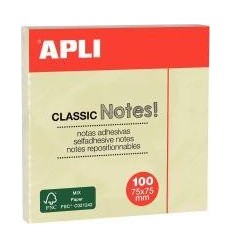 BLOC 100F REPOSI 75X75 JAUNE