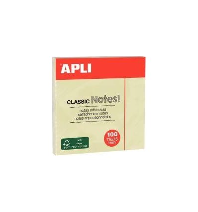 BLOC 100F REPOSI 75X75 JAUNE