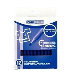 POCH 12FEUTRES MAJU PM BLEU F