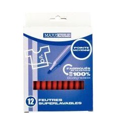 POCH 12FEUTRES MAJU PM ROUGE