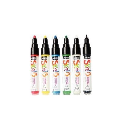 SET 6 MARQ GOUACHE COL BASIQUE