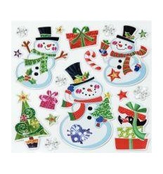 SAC 48 STICKERS METALLISE NOEL 2