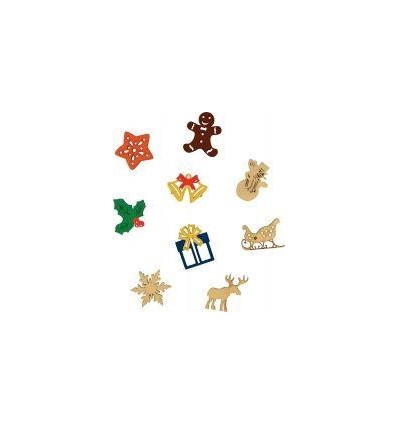 BTE 45MINI DECO BOIS BRUT NOEL